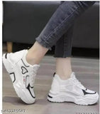 White mesh kids' casual shoes by Megpar Fashionate, featuring lace-up fastening and PVC sole for comfort and style