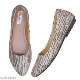 Synthetic printed ballerina flats by Digni Girls & Women, slip-on style for trendy comfort