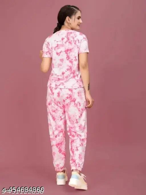 Poly crepe nightdress set combo with short sleeves, dyed/washed net pattern. Indian-made suite features plush bedding, ambient lighting, and modern decor for a restful sleep environment. Includes blackout curtains, temperature controls, soundproof walls, en-suite spa bath, premium entertainment, and refreshments. Available in sizes S, M, L, XL