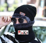 Black acrylic net cap set, trendy solid black hats from India