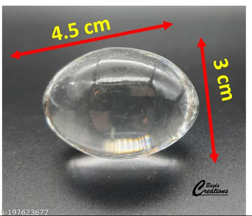 Indian crystal Shivling, 50g Bagla Creations Crystal Shiva Lingam with Nandi for prayer room