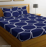 Glace Cotton King Size Fitted Elastic Bedsheet, double bed, wrinkle-resistant, high-quality fabric