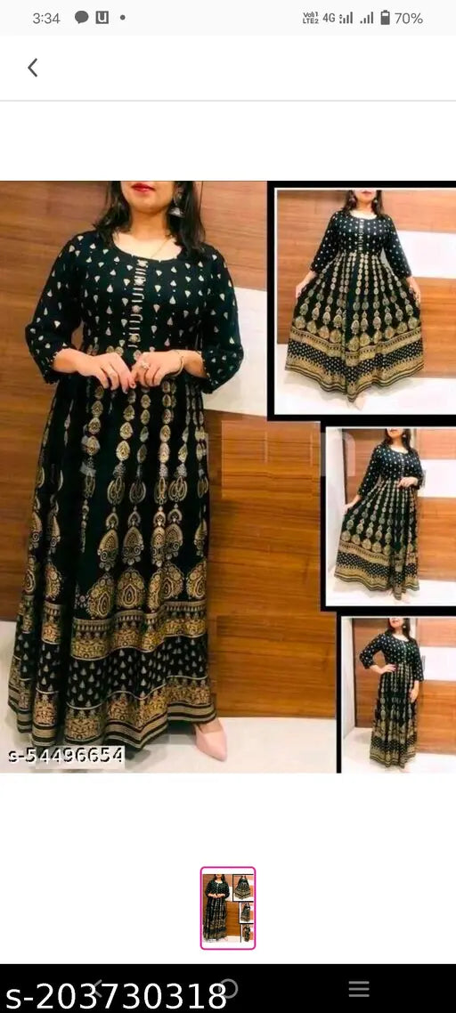 Handmade viscose rayon three-quarter sleeve Kurti by Kusum Fashion Mart, printed combo, soft, light, comfortable - Indian fashion for parties and festivals