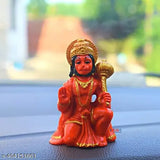 Marble Hanuman Ji Idol for car dashboard, 5cm x 3cm x 5cm, Indian home decor showpiece