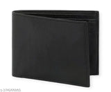 Brown artificial leather, bi-fold men's casual travel/formal wallet - 10 card slots, regular size (100% PU)