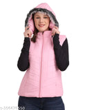 Sleeveless nylon jacket with fur, women's fashionable winter coat. Multi-colored, trendy and comfortable design for versatile wear, suitable for travel, leisure, biking, and parties. Breathable fabric, wind/cold resistance, waterproof, and detachable hood with inner and neck fur. Indian-made premium quality jacket