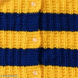 Handmade wool sweater set with socks & cap for baby boys & girls, unique self-design pattern in warm winter style