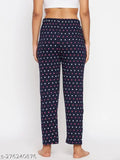 Trendy cotton printed lower-track pants lounge pajamas pack of 2, mid rise, elastic closure, premium quality, full length, women's loungewear, stylish sleep outfits, cozy pajama pants for women. Indian origin