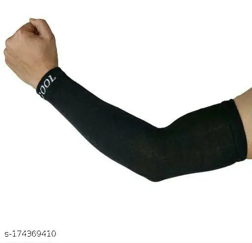 Cotton arm sleeves pack of 3 - Modern, stretchable sun visors for boys, girls, men, and women, offering dust protection during sports and sun tanning