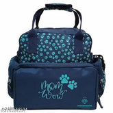 Blue Elephant Printed Polyester Maternity Diaper Bag with Multiple Pockets, Spacious Design, and Detachable Changing Pad - Perfect for Organizing Baby Essentials on the Go