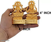 Solid metal Laxmi Ganesh idols hand-carved, Indian Handicrafts, beautiful Hindu god & goddess set