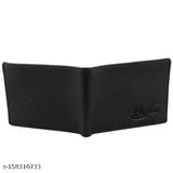 Classic faux leather men's wallet set of 2, solid brown, perfect for everyday use