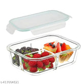 Glass elite lunch box, microoven safe, compact and durable for convenient meals, Indian-made