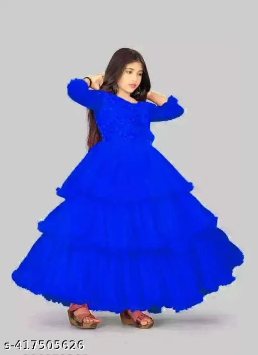 Embellished net anarkali gown, kids dresses in various sizes from 5-16 years old, India origin