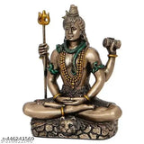 Resin Lord Shiva statue, decorative showpiece for home office or altar, 7cm x 3.5cm x 8cm, Indian origin