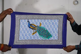 Mor Print Jaipuri cotton double bedsheet with 2 pillow covers, high-quality flat sheets in Jaipuri print for adult bedroom