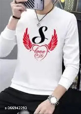 Striped long sleeve polyester t-shirt, full S Love Wing design, best for summer and autumn seasons. High quality eco-friendly print on Indian-made tee." (124 characters)