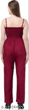 Maroon rayon sleeveless jumpsuit, stylish and trendy from 69 FASHION STREET