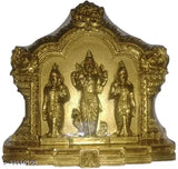 Poly resin Indian Lord Muruga Valli Deivanai figurine, 12 cm tall