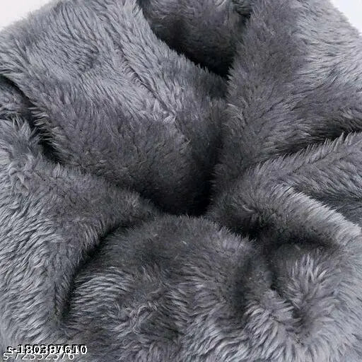 Stylish woolen cap and neck muff combo (fur inside), protects from winter. One size fits all, Indian origin