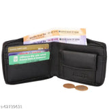 Sleek PU zipper wallet for men, features 2 compartments, perfect blend of style & functionality, India origin