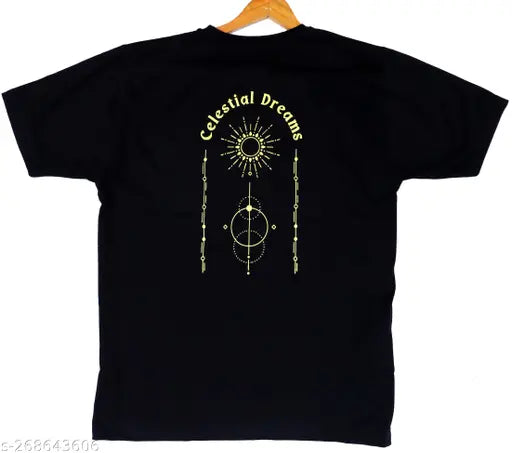 Black Spunky Monkey Men Graphic Print Round Neck 100% Pure Cotton T-Shirt, high quality PC sinker fabric for casual fashion