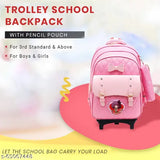 Pink polyester Tinytot Designer Hi Storage School Bag (25 L), ideal for girls' school/college use and travel