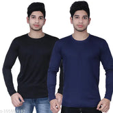 Nylon solid men's long sleeve t-shirt, plain design in sizes XS, M, L, XL. Made in India