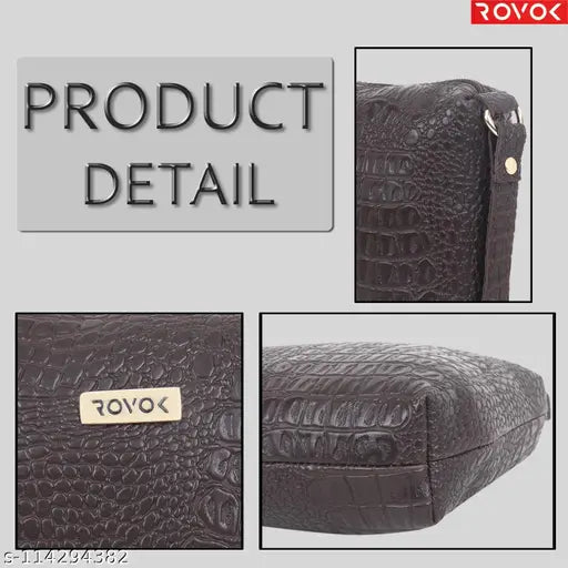 PU sling bag for women, trendy party wear, free size, cruelty-free material, top zip closure