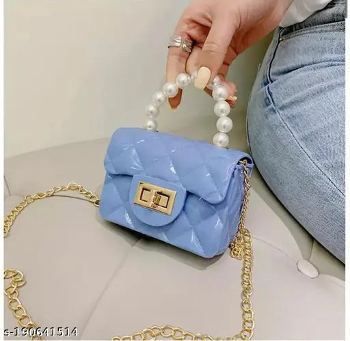 High-quality synthetic silicone crossbody sling bag for travel, party, or casual wear (15x12x10in). Elegant and trendy handbag from Deep Closet Store