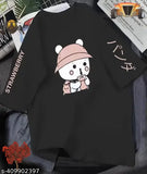 Cotton oversized typographic print t-shirt for women, stylish and fashionable