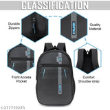 Waterproof Polyester Laptop Backpack, 12x19 inches, 4 compartments. Durable office bag for college, school, travel with rain cover. Perfect for professionals and students. Made in India