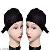 Black cotton canvas Abeeha Enterprise Under Scarf Cap - 2-pack for daily hijab style upgrade