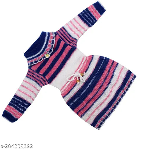 New stylish kids' long sleeve printed net dress (2023), size 0-1 years, Indian origin