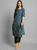 Printed crepe kurta set combo of 3 for women, stylish Indian daily wear