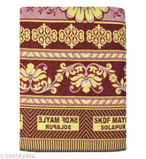Red floral design queen size cotton bedsheet/blanket by TUNI MANI Solapur, 60 x 90 inches (5' x 7.5' feet)