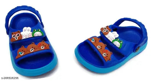 Soft EVA Kids Clogs Sandals - Cartoon Pattern for Boys aged 4-5.5 Years. Indoor/Outdoor use with adjustable back strap