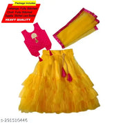 Silk and net lehenga choli set with dupatta for girls, fully stitched, embroidered, Indian origin