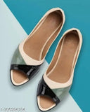 Stylish multicolor synthetic leather bellies (CREAM) for women - slip-on ballet flats, MAHI & LOOKS branded