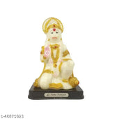 Uniqon Radium Statue: 155 cm Height Sitting Position Lord Hanuman Ji Idol - Traditional Indian Religious Art for Home, Temple, Office