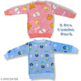Wool printed winterwear T-shirt sweater for kids (1-6 years), Morvika design, India