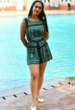 Rayon printed relaxed fit sleeveless floral jumpsuit, ideal for year-round wear in vibrant print