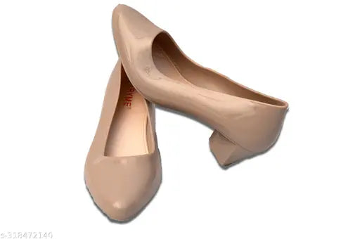 Grey PVC ballerinas - elegant and comfortable women's footwear with closed back, solid pattern, offering style and durability