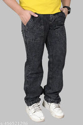 Solid denim men's jeans from India, size 28/30/32/34 for a perfect fit