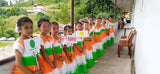 Three-color net frock for Independence Day, colorblocked tricolor frock for girl, tiranga wala frock for 26 January