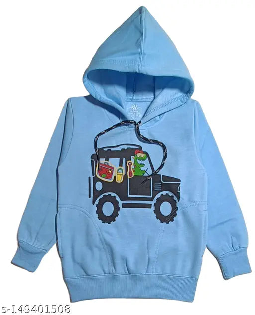 Cotton blend printed kids hoody sweatshirt for boys in various colors and fun prints, perfect for every occasion