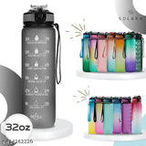 Multicolor leak-proof adult sports bottle, plastic, gym-friendly, non-toxic, sipper water bottle for office and school
