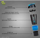 Red leak-proof Truststrong sports shaker bottle, 500ml capacity, BPA free - perfect for gym workouts and protein mixes