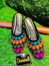 Multicolor embroidered Bellies & Ballerinas - trendy flat shoes from India, lightweight, comfortable, and affordable summer footwear