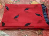 Red Georgette Saree with Embellished Separate Blouse in Banarasi Soft Lichi Silk, contemporary Indian fashion